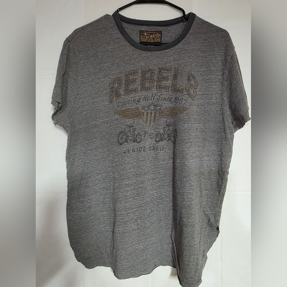 Lucky Brand Gray Rebels Graphic Tee